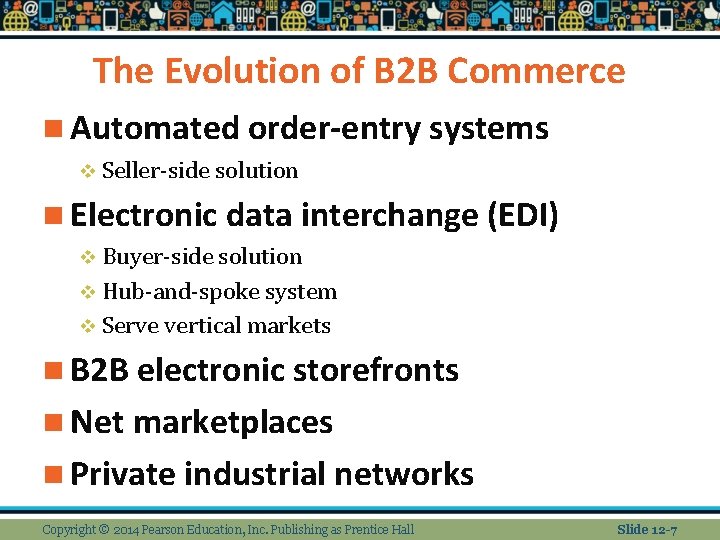 The Evolution of B 2 B Commerce n Automated order-entry systems v Seller-side solution