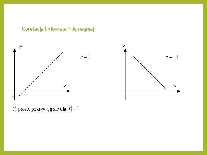 Korelacja liniowa a linie regresji 