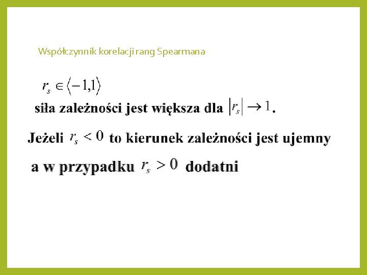 Współczynnik korelacji rang Spearmana 