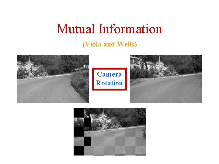 Mutual Information (Viola and Wells) Camera Rotation 