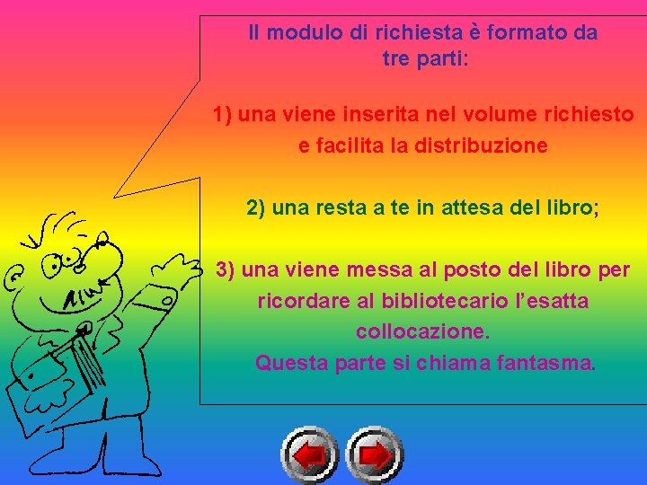 Il modulo di richiesta è formato da tre parti: 1) una viene inserita nel