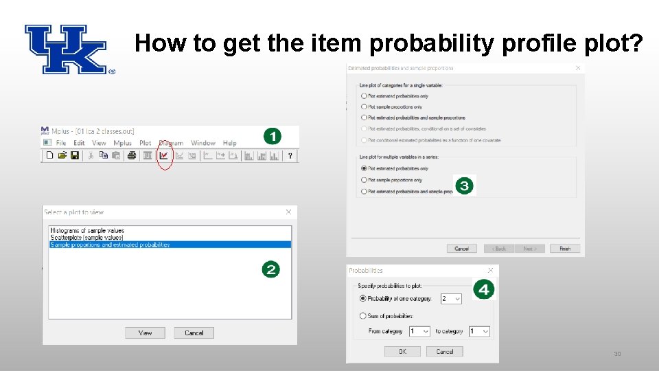 How to get the item probability profile plot? 30 