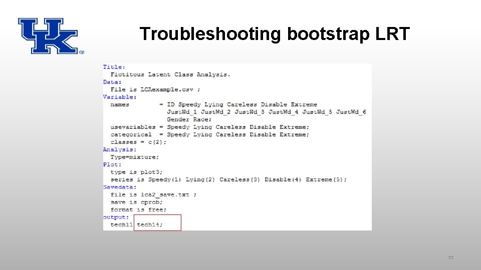 Troubleshooting bootstrap LRT 33 