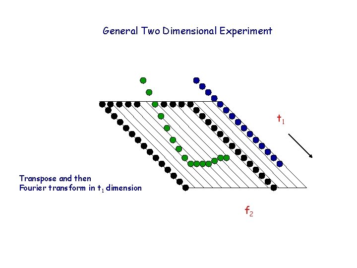 General Two Dimensional Experiment t 1 Transpose and then Fourier transform in t 1