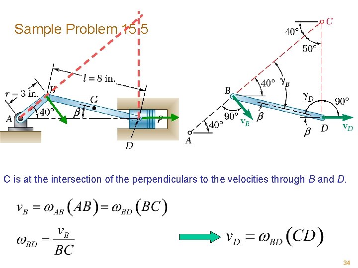 Sample Problem 15. 5 C is at the intersection of the perpendiculars to the