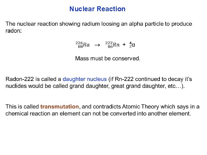 Nuclear Reaction 