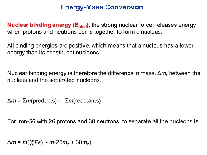 Energy-Mass Conversion 