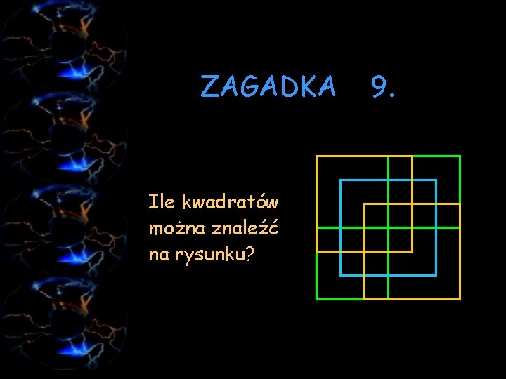 ZAGADKA Ile kwadratów można znaleźć na rysunku? 9. 