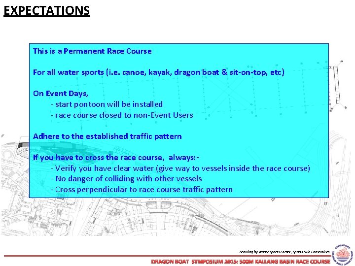 EXPECTATIONS This is a Permanent Race Course For all water sports (i. e. canoe,