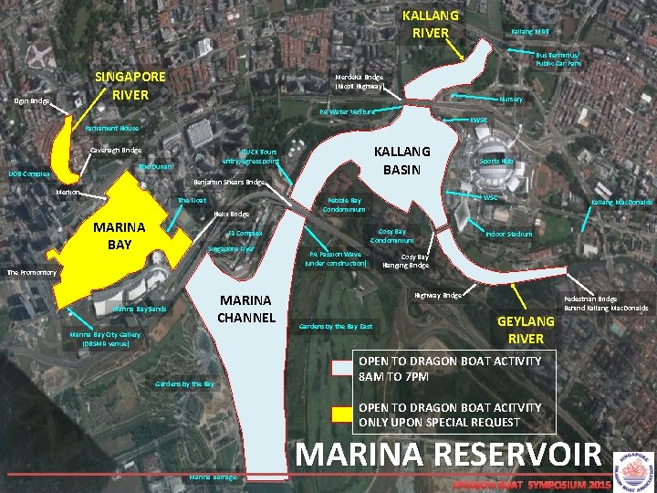 KALLANG RIVER Bus Terminus/ Public Car Park SINGAPORE RIVER Elgin Bridge Merdeka Bridge (Nicoll