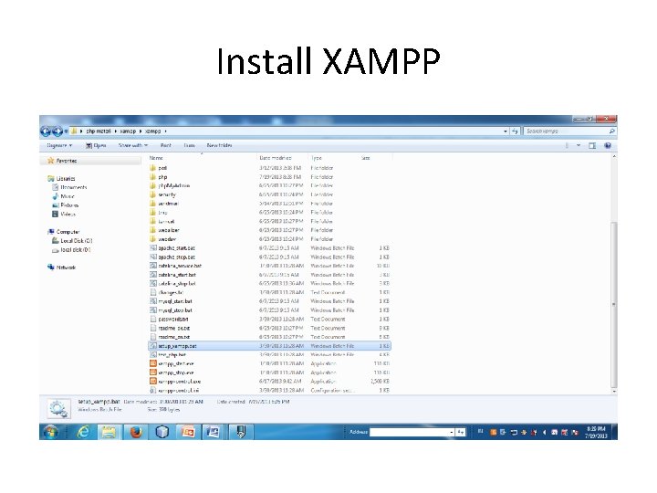 Install XAMPP 