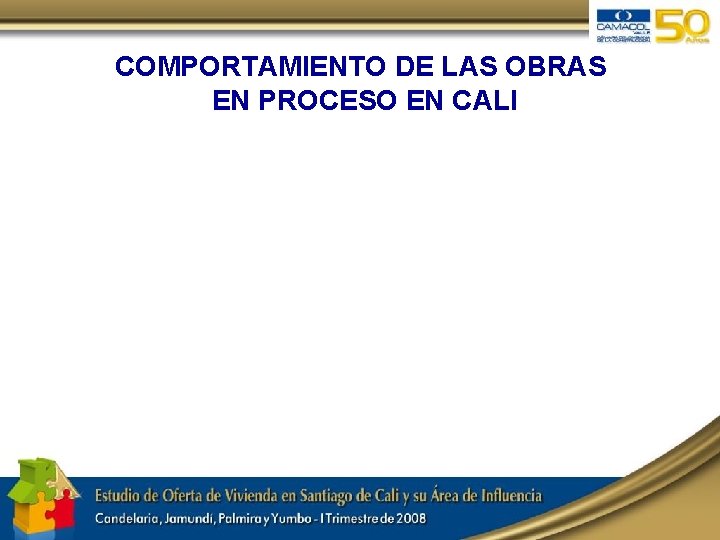 COMPORTAMIENTO DE LAS OBRAS EN PROCESO EN CALI 