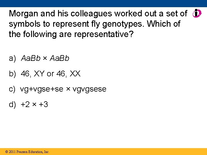 Morgan and his colleagues worked out a set of symbols to represent fly genotypes.