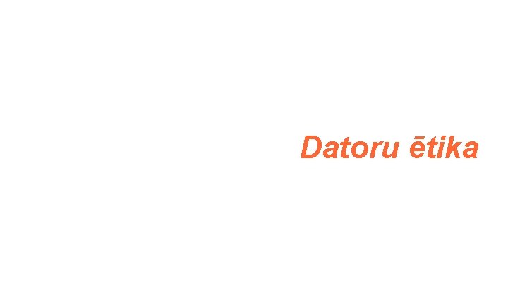 Datoru ētika 