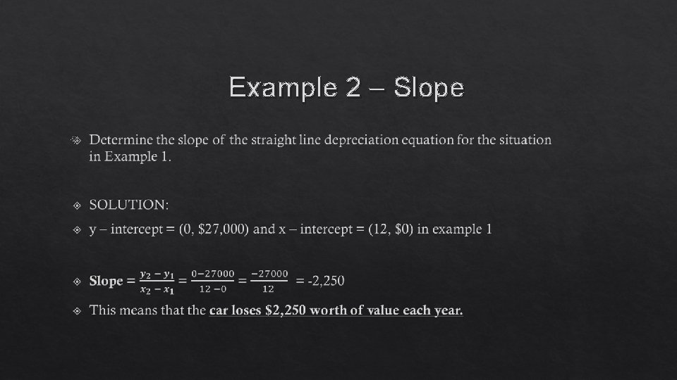 Example 2 – Slope 