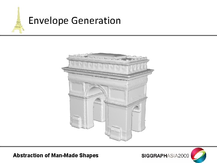 Envelope Generation Abstraction of Man-Made Shapes 
