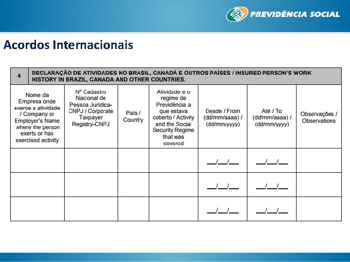 Acordos Internacionais 