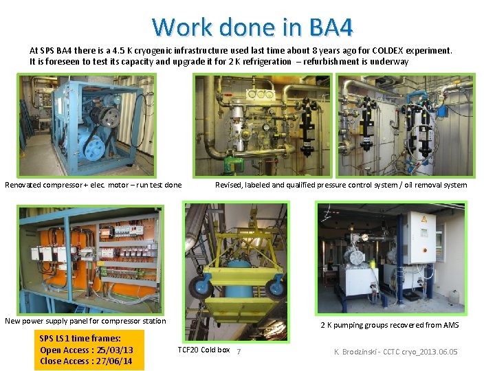 Work done in BA 4 At SPS BA 4 there is a 4. 5