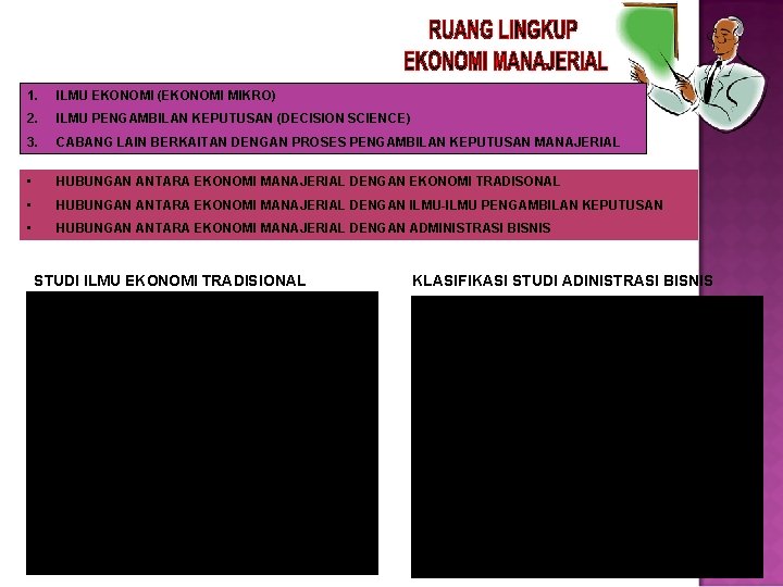 1. ILMU EKONOMI (EKONOMI MIKRO) 2. ILMU PENGAMBILAN KEPUTUSAN (DECISION SCIENCE) 3. CABANG LAIN