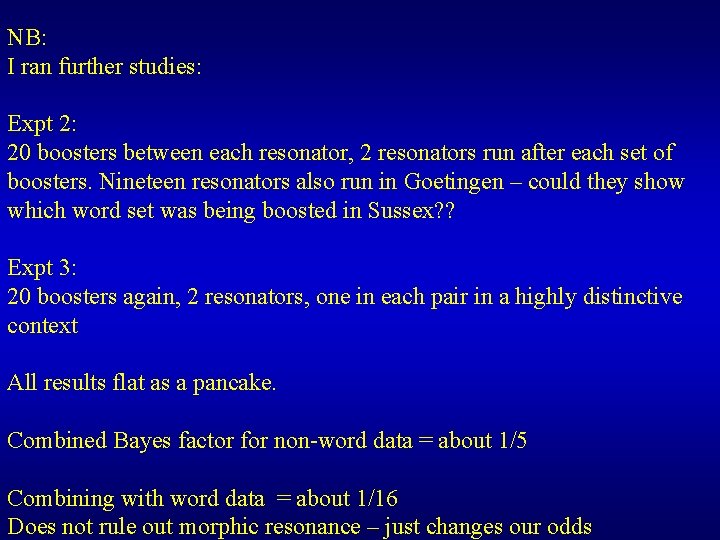 NB: I ran further studies: Expt 2: 20 boosters between each resonator, 2 resonators