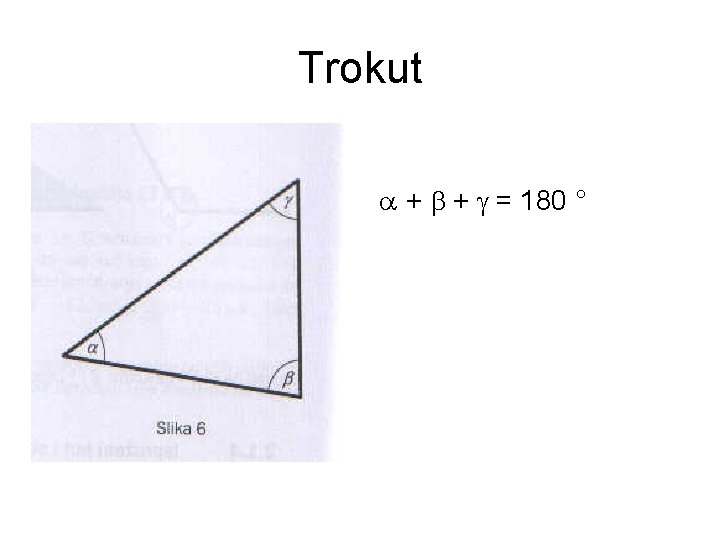 Trokut + + = 180 ° 