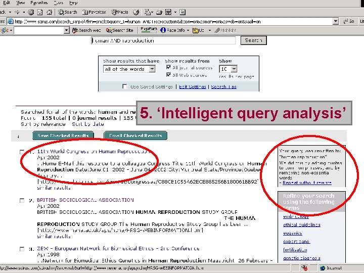 5. ‘Intelligent query analysis’ 