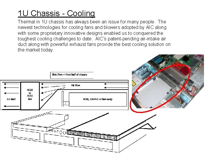 1 U Chassis - Cooling Thermal in 1 U chassis has always been an