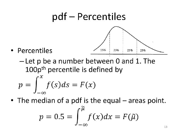 pdf – Percentiles • 13 pdf – Percentiles • 13