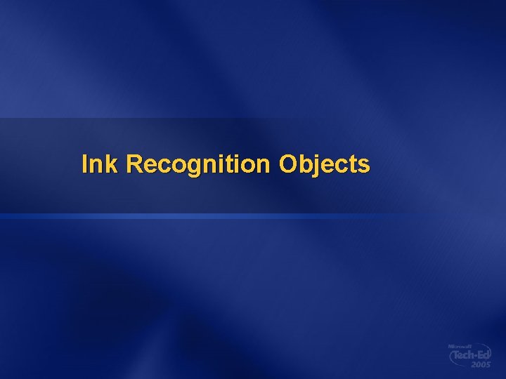 Ink Recognition Objects 