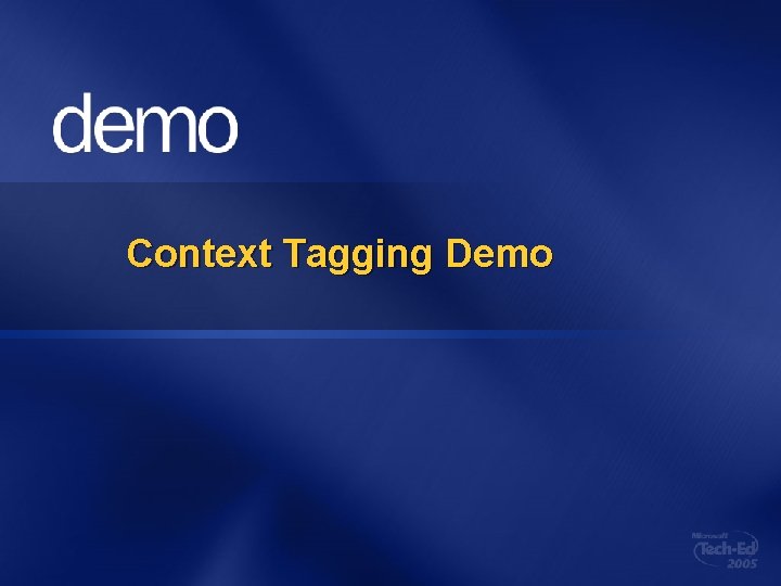 Context Tagging Demo 