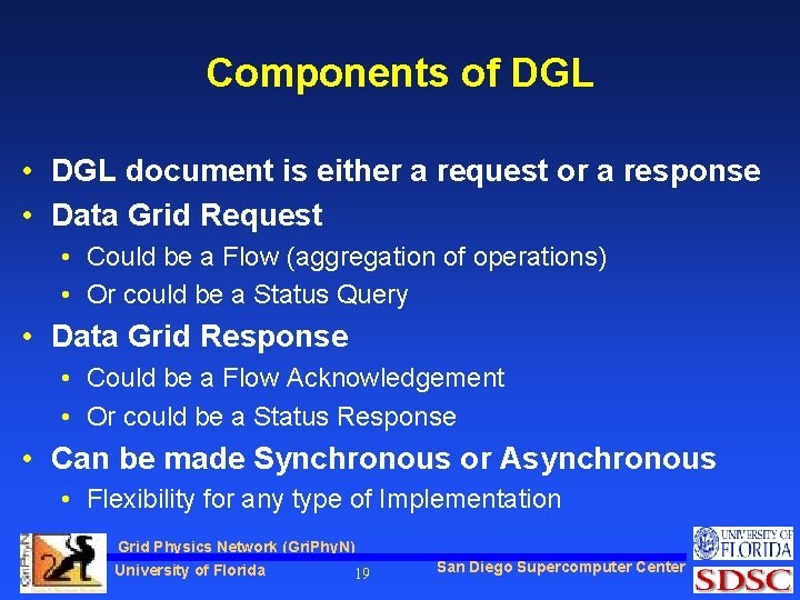 Components of DGL • DGL document is either a request or a response •