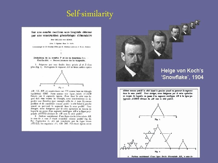 Self-similarity Helge von Koch’s ‘Snowflake’, 1904 