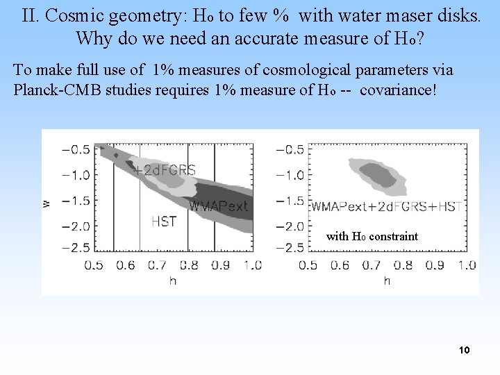 II. Cosmic geometry: Ho to few % with water maser disks. Why do we II. Cosmic geometry: Ho to few % with water maser disks. Why do we