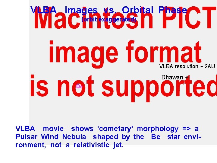 VLBA Images vs. Orbital Phase (orbit exaggerated) VLBA resolution ~ 2 AU Dhawan +