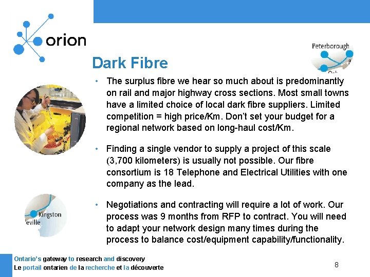 Dark Fibre • The surplus fibre we hear so much about is predominantly on