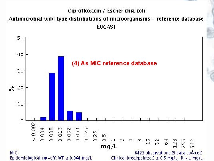 (4) As MIC reference database 