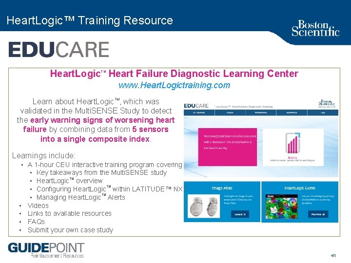 Heart. Logic™ Training Resource Heart. Logic Heart Failure Diagnostic Learning Center TM www. Heart.