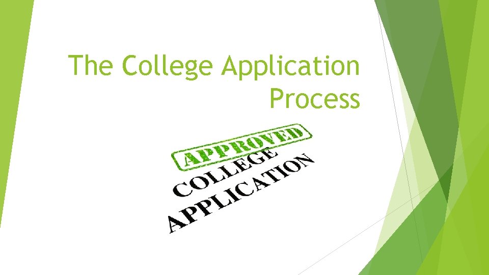 The College Application Process 