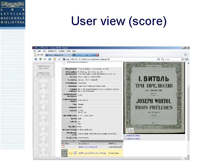 User view (score) 