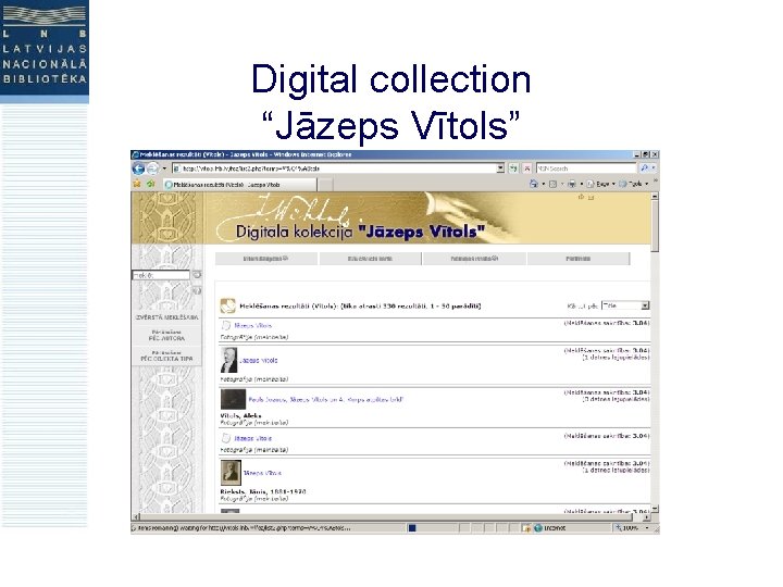 Digital collection “Jāzeps Vītols” 
