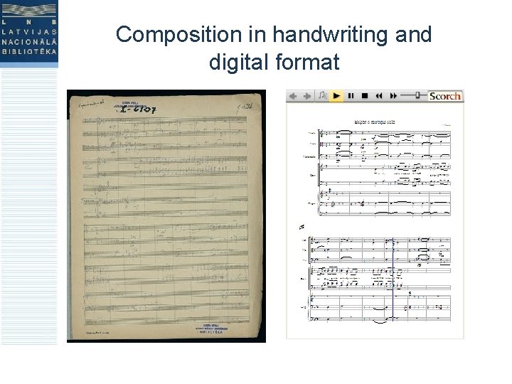 Composition in handwriting and digital format 