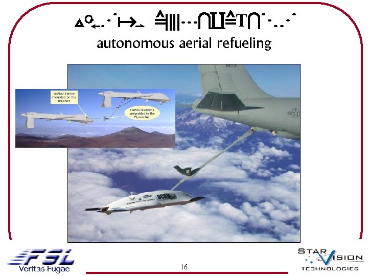 Vis. Nav APPLICATION autonomous aerial refueling 16 