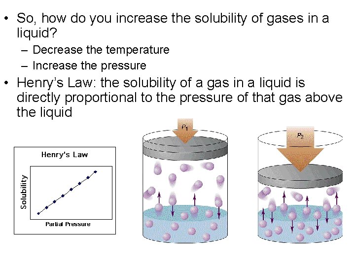  • So, how do you increase the solubility of gases in a liquid?