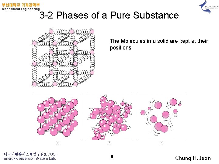 3 2 Phases of a Pure Substance The Molecules in a solid are kept