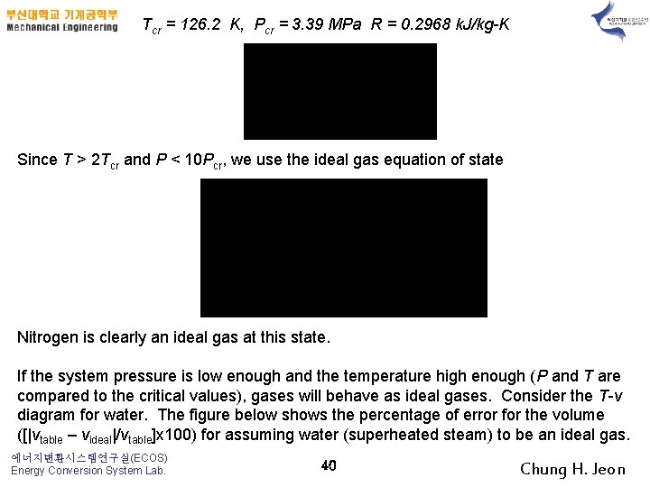 Tcr = 126. 2 K, Pcr = 3. 39 MPa R = 0. 2968