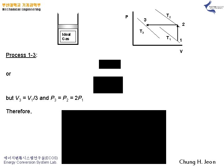 P 3 T 2 2 T 3 Ideal Gas T 1 1 V Process