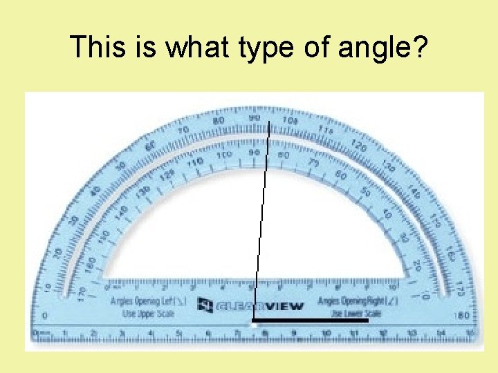 This is what type of angle? 