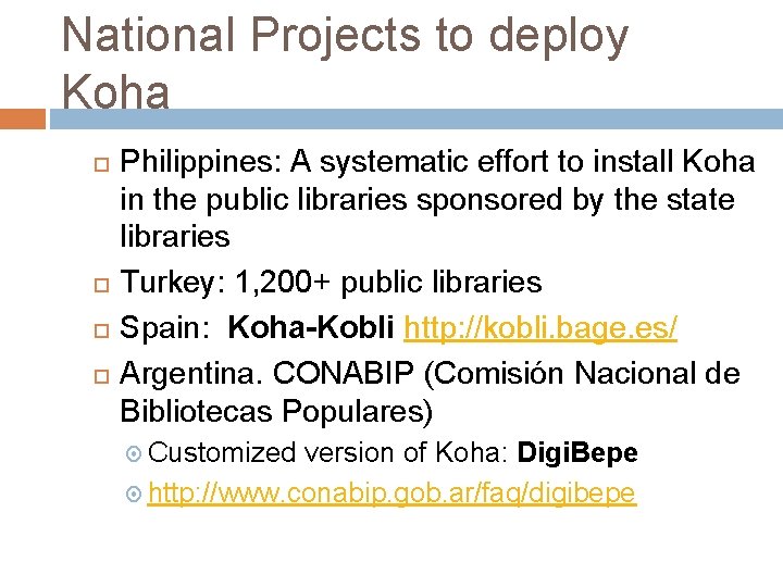 National Projects to deploy Koha Philippines: A systematic effort to install Koha in the