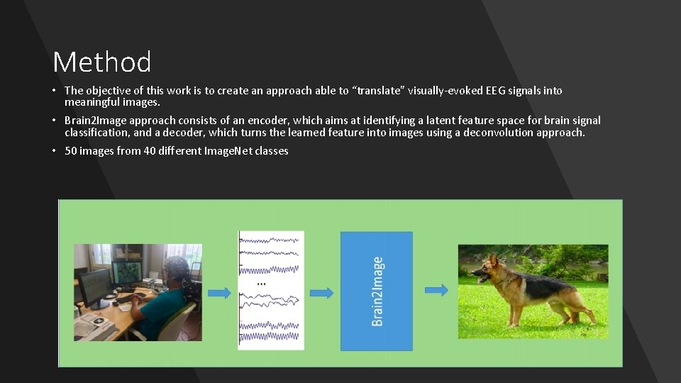 Method • The objective of this work is to create an approach able to