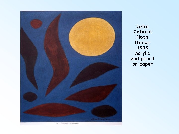John Coburn Moon Dancer 1993 Acrylic and pencil on paper 